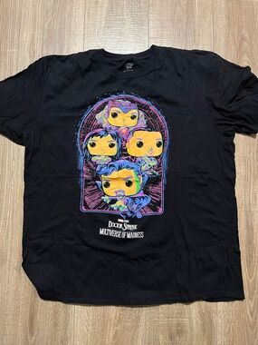 Doctor Strange Multiverse of Madness Neon Pop Funko T-Shirt - Black XL